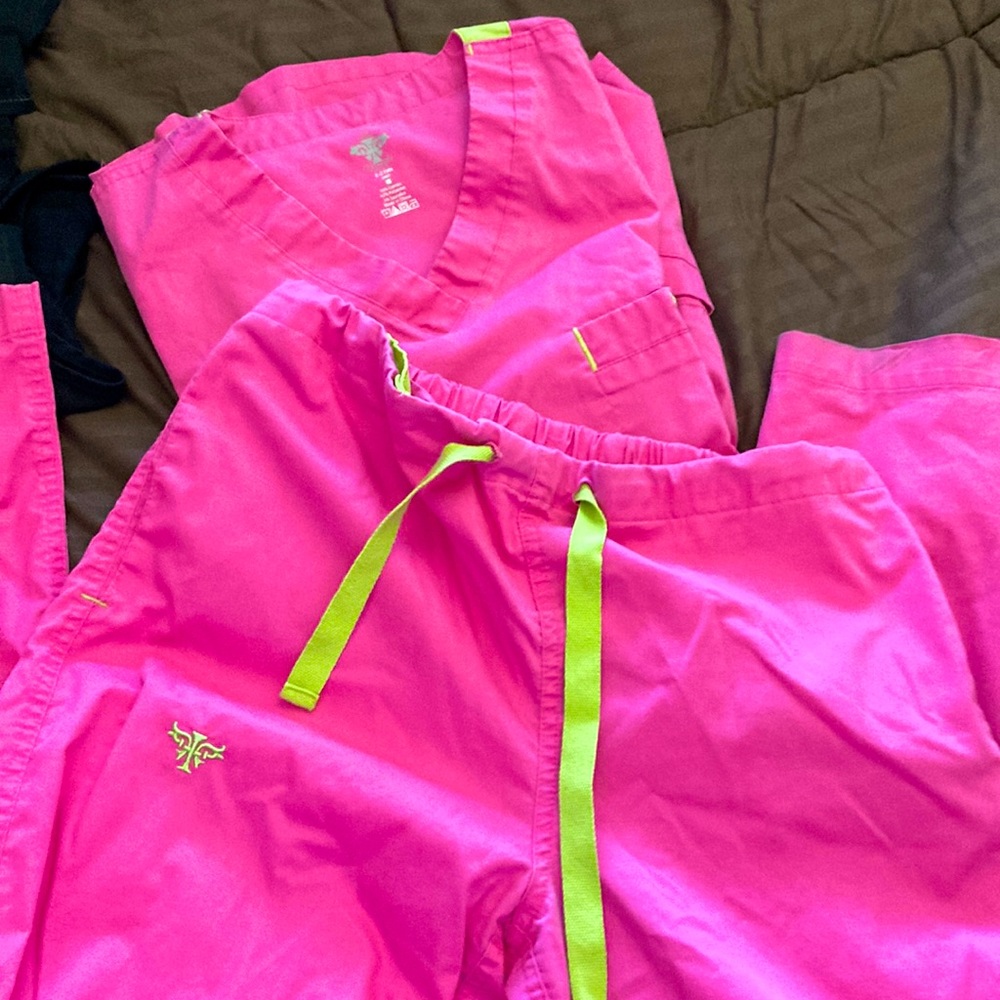 Pink Med Couture Scrub set